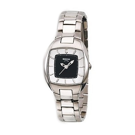 Boccia Titanium Black and White Face Watch - 3125-04 - Click Image to Close